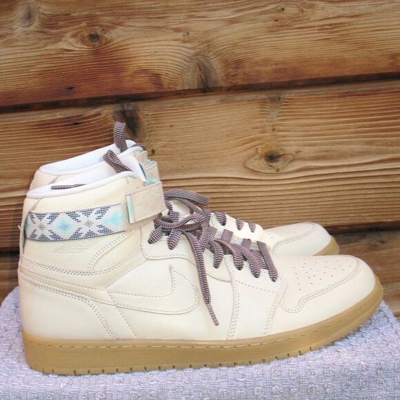 Nike Air Jordan 1 Retro High Strap N7 Sneakers Basketball Shoes Light Cream 14 - Picture 4 of 14